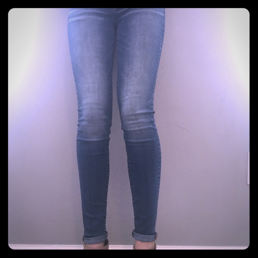 High rise skinny jeans